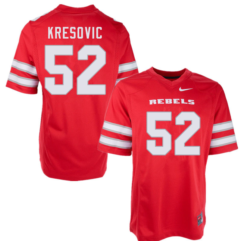 Men #52 Nikola Kresovic UNLV Rebels College Football Jerseys Sale-Red